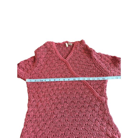 Anthropologie Moth Pink Knit Brat Cozy Hooded Pullover Sweater Size Medium - Picture 8 of 9